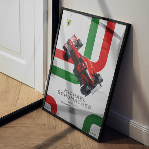 Ferrari F2002 - Michael Schumacher Hungarian GP 2002 | Automobilist Poster