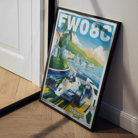 Williams Racing FW08C - Monaco 1983 - Riviera Racer - Automobiilist Poster