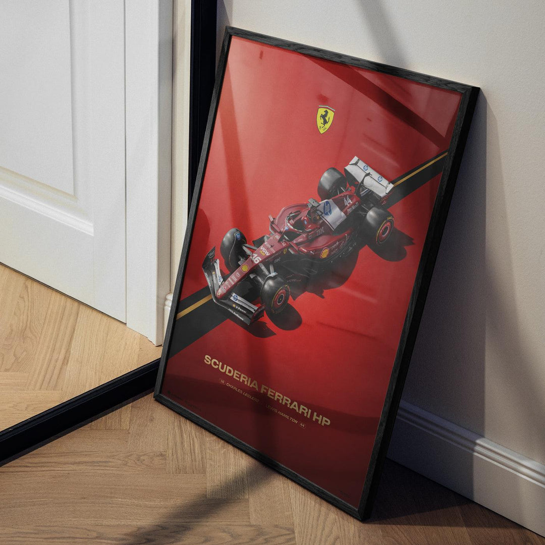 Ferrari SF-25 – Scuderia Ferrari HP F1™ Team Automobilist Poster | Lewis Hamilton & Charles Leclerc