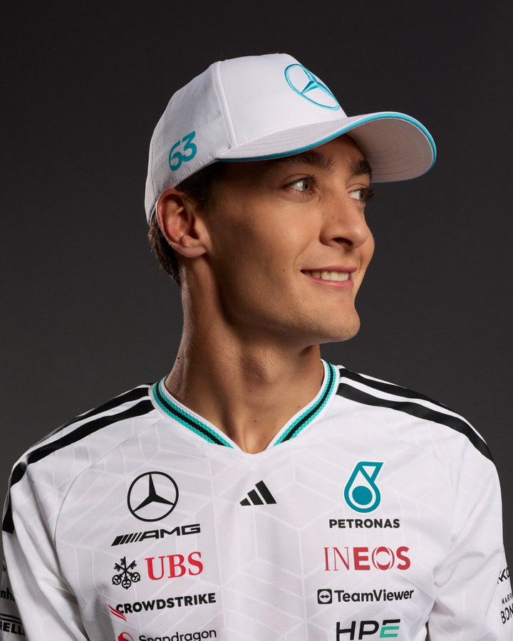 George Russell 63 Driver Cap 2026 Mercedes-AMG Formula 1 Team - White