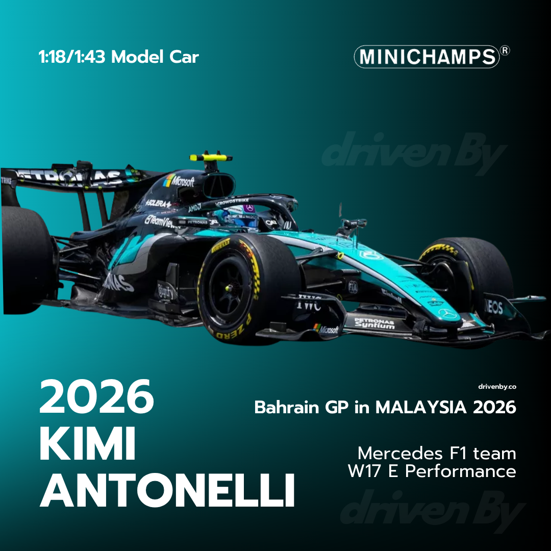 Kimi Antonelli Mercedes-AMG W17 2nd Bahrain GP 2026 in MALAYSIA Special Petronas Livery - Minichamps Model Car