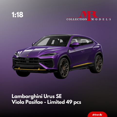 Lamborghini Urus SE Viola Pasifae with Carbon Roof 1:18 Model Car - Mr Collection