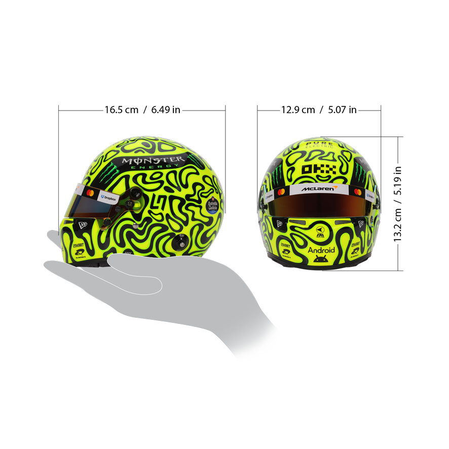 Lando Norris Helmet Season 2025 McLaren F1 Team - BELL 1:2 Mini Model Helmet