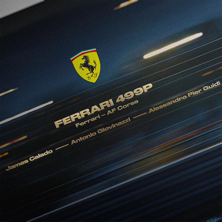 Ferrari 499P - 24h Le Mans Winners - 100th Anniversary - Embossed Edition - 2023 Automobilist Poster