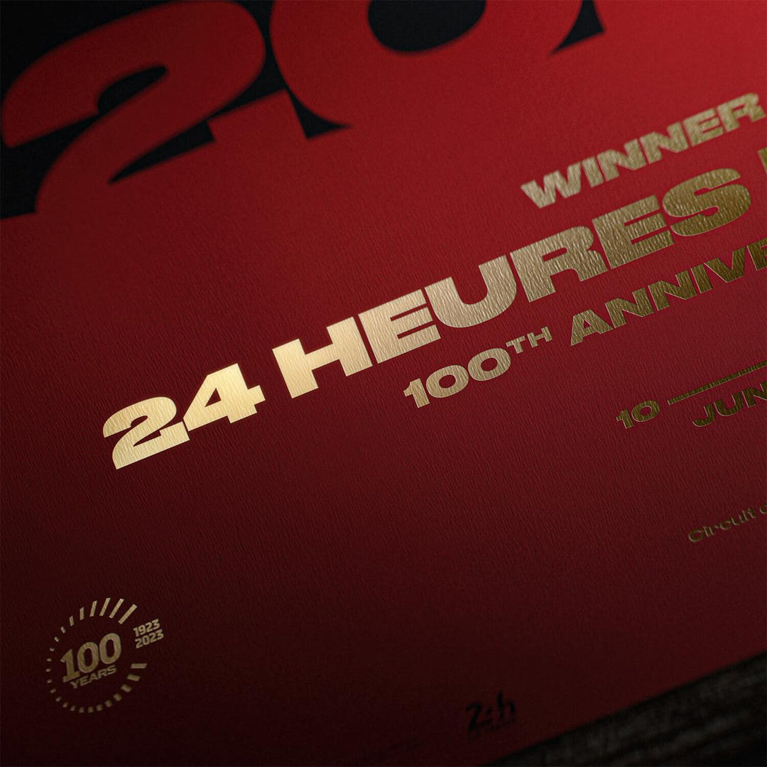 Ferrari 499P - 24h Le Mans Winners - 100th Anniversary - Embossed Edition - 2023 Automobilist Poster