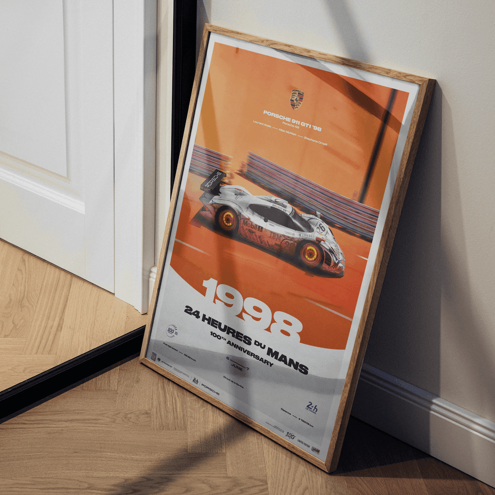 Porsche 911 GT1 - 24h Le Mans - 100th Anniversary - 1998 Automobilist Poster