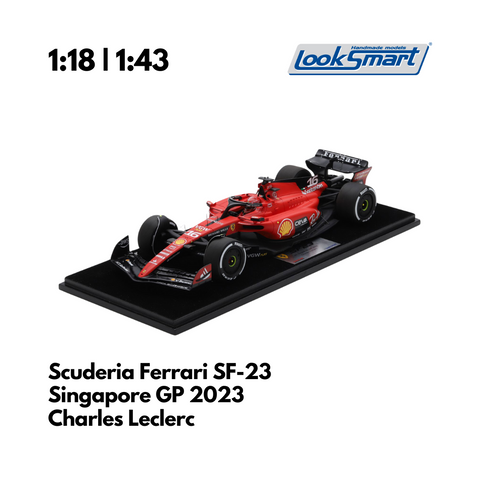 Scuderia Ferrari SF-23 Charles Leclerc Singapore GP 2023 F1 Looksmart Model Car