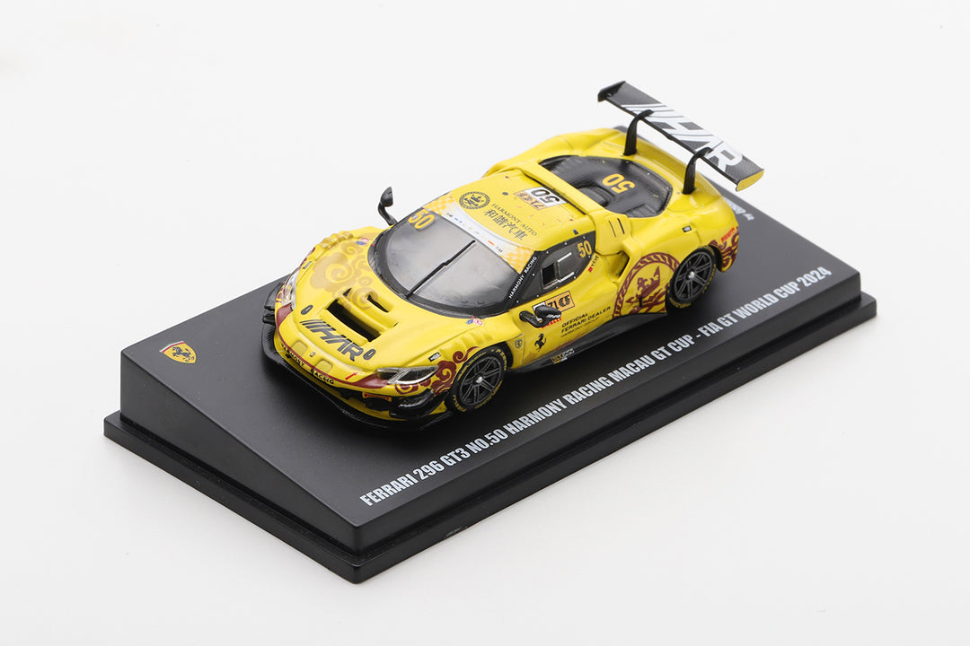 Ferrari 296 GT3 No.50 Harmony Racing Macau GT Cup 2024 - Looksmart Scale 1:64 Model Car