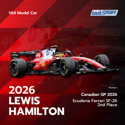 Lewis Hamilton Scuderia Ferrari SF-26 Canadian GP 2026 2nd Place - Looksmart 1:64 Model Car