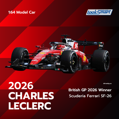 Charles Leclerc British GP 2026 Winner Scuderia Ferrari SF-26 - Looksmart 1:64 Model Car