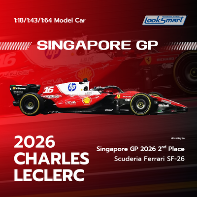 Charles Leclerc Singapore GP 2026 2nd Place Scuderia Ferrari SF-26 - Looksmart Model Car
