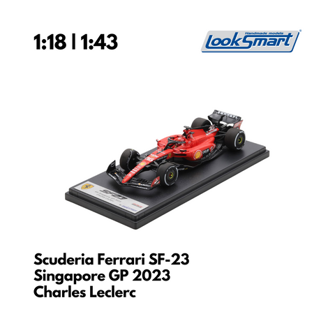 Scuderia Ferrari SF-23 Charles Leclerc Singapore GP 2023 F1 Looksmart Model Car