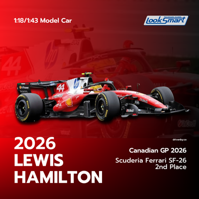 Lewis Hamilton Ferrari SF-26 Canadian GP 2nd Place 2026 - Looksmart Model Car