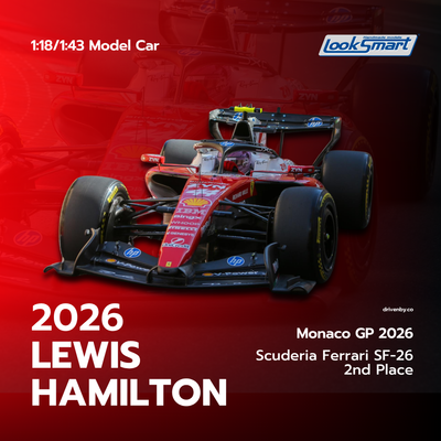 Lewis Hamilton Ferrari SF-26 Monaco GP 2nd Place 2026 - Looksmart Model Car