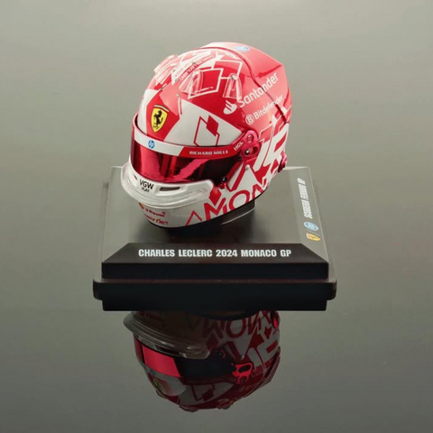 Charles Leclerc - Scuderia Ferrari Monaco GP 2024 Helmet - 1/5 Proportion Looksmart Mini Helmet