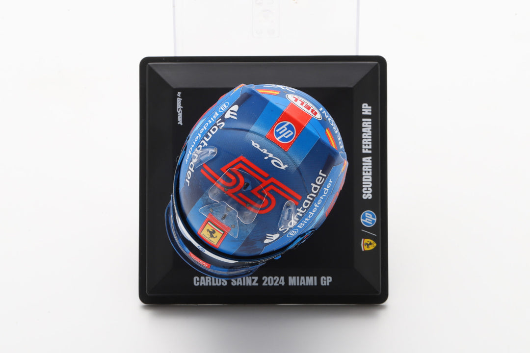 Carlos Sainz - Scuderia Ferrari Miami GP 2024 Helmet - 1:5 Scale Looksmart Mini Helmet