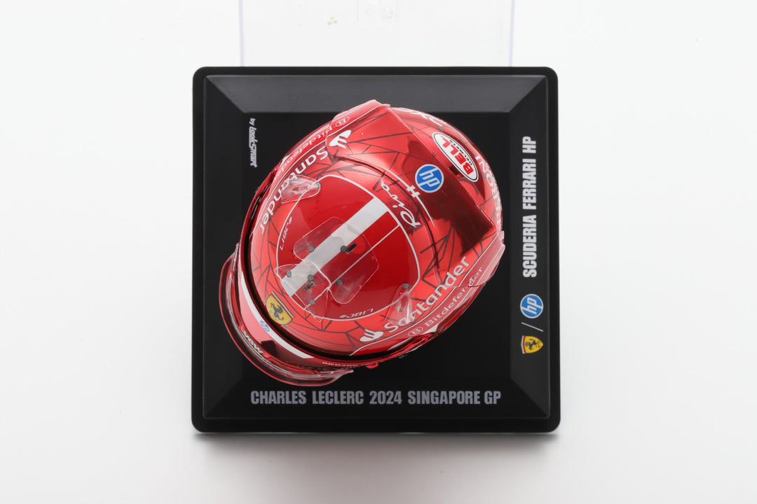 Charles Leclerc Helmet Scuderia Ferrari Singapore GP 2024 Helmet - Looksmart 1:5 Helmet