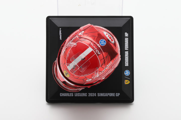 Charles Leclerc Helmet Scuderia Ferrari Singapore GP 2024 Helmet - Looksmart 1:5 Helmet