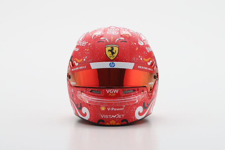 Carlos Sainz - Scuderia Ferrari Mexican GP 2024 Helmet - 1/5 Proportion Looksmart Mini Helmet