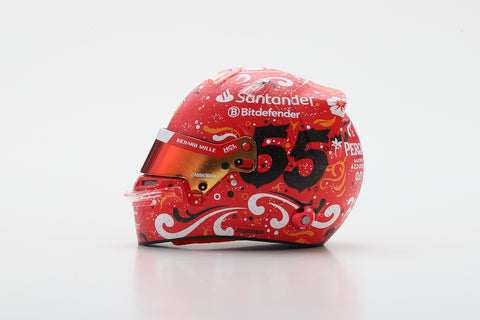 Carlos Sainz - Scuderia Ferrari Mexican GP 2024 Helmet - 1/5 Proportion Looksmart Mini Helmet