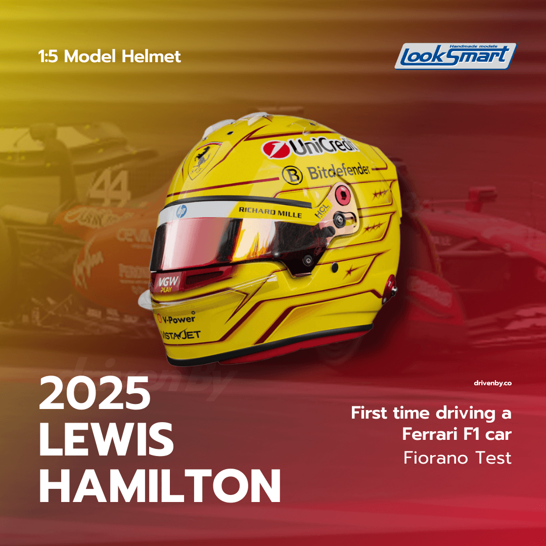 Lewis Hamilton - Scuderia Ferrari F1 Fiorano Test 2025 Helmet - 1:5 Model Helmet Looksmart