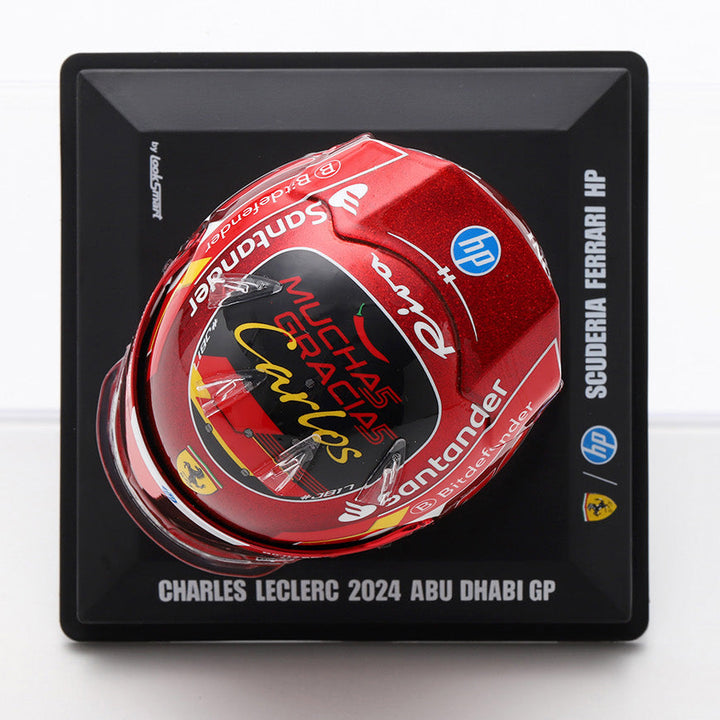 Charles Leclerc Helmet - Scuderia Ferrari Abu Dhabi GP 2024 Helmet - Looksmart 1:5 Mini Helmet