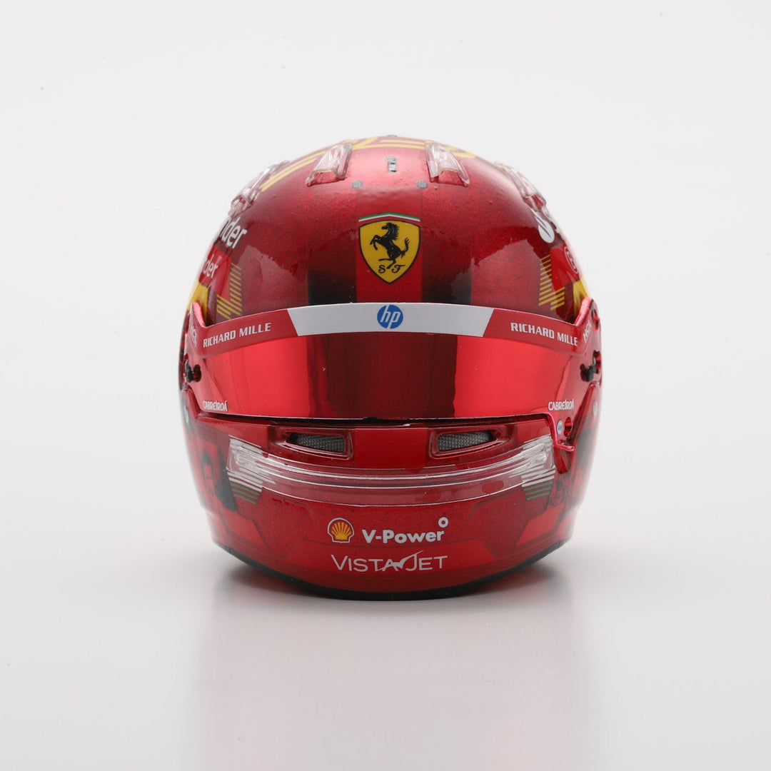 Carlos Sainz Helmet - Scuderia Ferrari Abu Dhabi GP 2024 Helmet - Looksmart 1:5 Mini Helmet