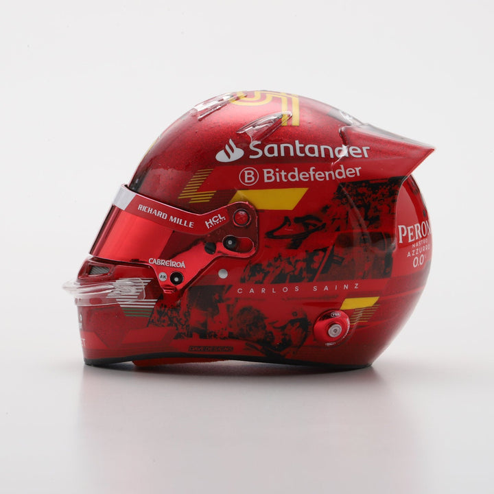 Carlos Sainz Helmet - Scuderia Ferrari Abu Dhabi GP 2024 Helmet - Looksmart 1:5 Mini Helmet