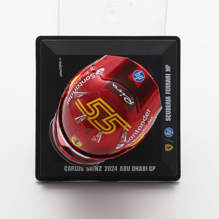 Carlos Sainz Helmet - Scuderia Ferrari Abu Dhabi GP 2024 Helmet - Looksmart 1:5 Mini Helmet