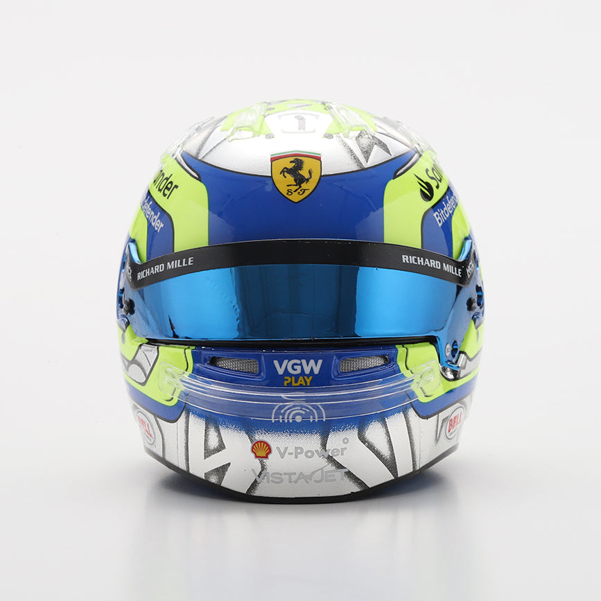 Oliver Bearman Helmet - Scuderia Ferrari Saudi Arabia GP 2024 Helmet - Looksmart 1:5 Mini Helmet