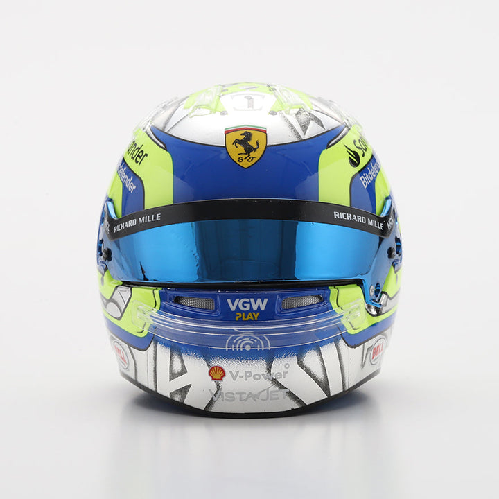 Oliver Bearman Helmet - Scuderia Ferrari Saudi Arabia GP 2024 Helmet - Looksmart 1:5 Mini Helmet