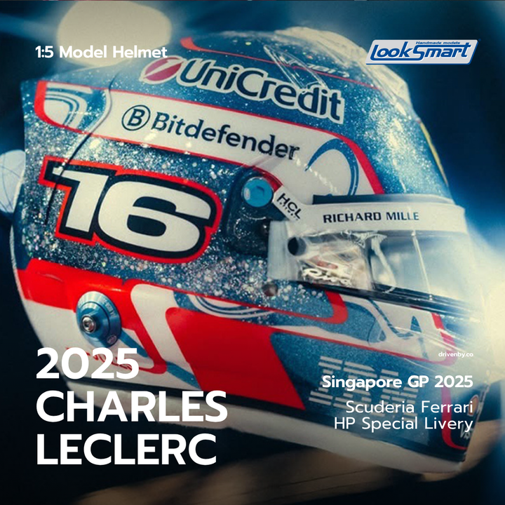 Charles Leclerc Helmet Singapore GP Special 2025 Scuderia Ferrari F1 - Looksmart 1:5 Helmet