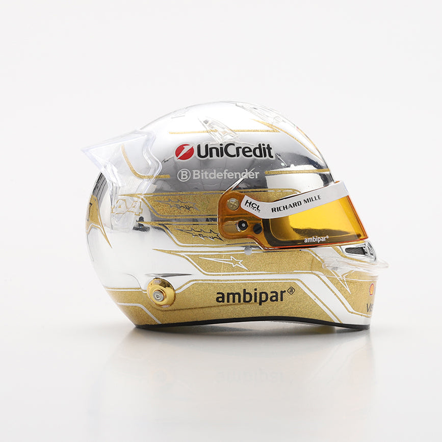 Lewis Hamilton Helmet Abu Dhabi GP Special Edition 2025 Scuderia Ferrari F1 Helmet - Looksmart 1:5 Helmet
