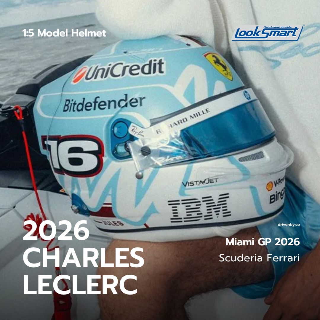 Charles Leclerc Helmet Miami GP 2026 Special Edition Scuderia Ferrari F1 - Looksmart 1:5 Helmet