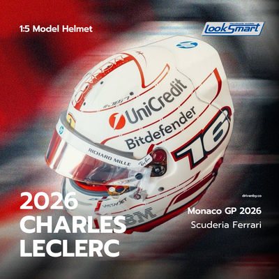 Charles Leclerc Helmet Monaco GP 2026 Scuderia Ferrari F1 - Looksmart 1:5 Helmet