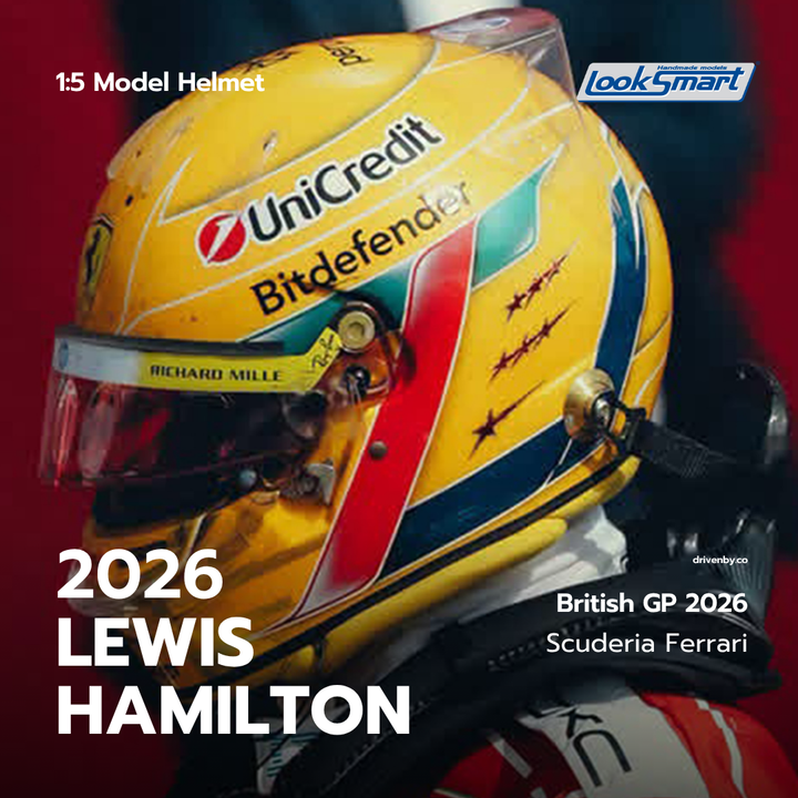 Lewis Hamilton 2026 British GP Helmet Scuderia Ferrari F1 - Looksmart 1:5 Helmet