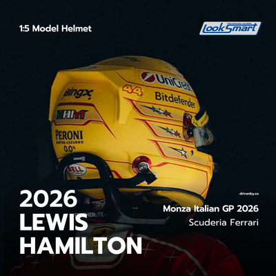 Lewis Hamilton 2026 Monza Italian GP Helmet Scuderia Ferrari F1 - Looksmart 1:5 Helmet