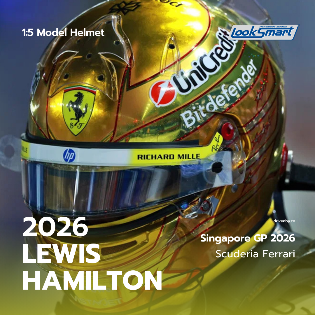 Lewis Hamilton 2026 Singapore GP Helmet Scuderia Ferrari F1 - Looksmart 1:5 Helmet