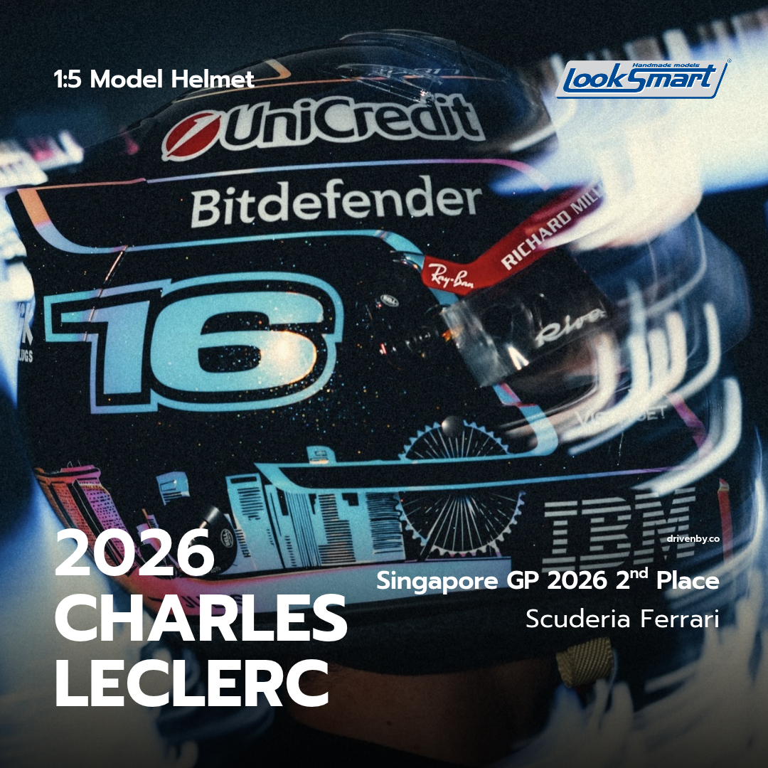 Charles Leclerc Helmet Singapore GP 2nd Place 2026 Scuderia Ferrari F1 - Looksmart 1:5 Helmet