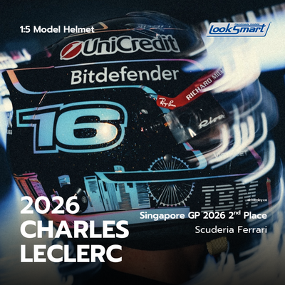 Charles Leclerc Helmet Singapore GP 2nd Place 2026 Scuderia Ferrari F1 - Looksmart 1:5 Helmet
