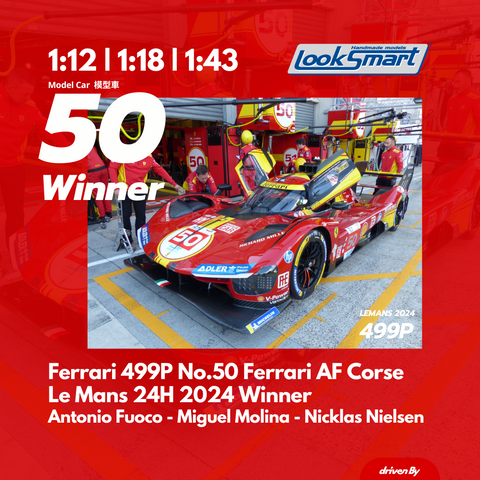 Le Mans 24H 2024 Winne Ferrari 499P No.50 Ferrari AF Corse - Model Car - Looksmart