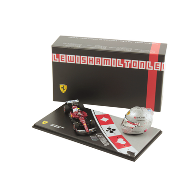 Lewis Hamilton Las Vegas GP 2025 Racing Set Scuderia Ferrari F1 - Looksmart Model Car & Helmet