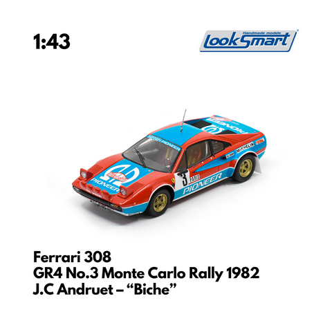 Ferrari 308 GR4 No.3 Monte Carlo Rally 1982 - 1:43 Looksmart Model Car