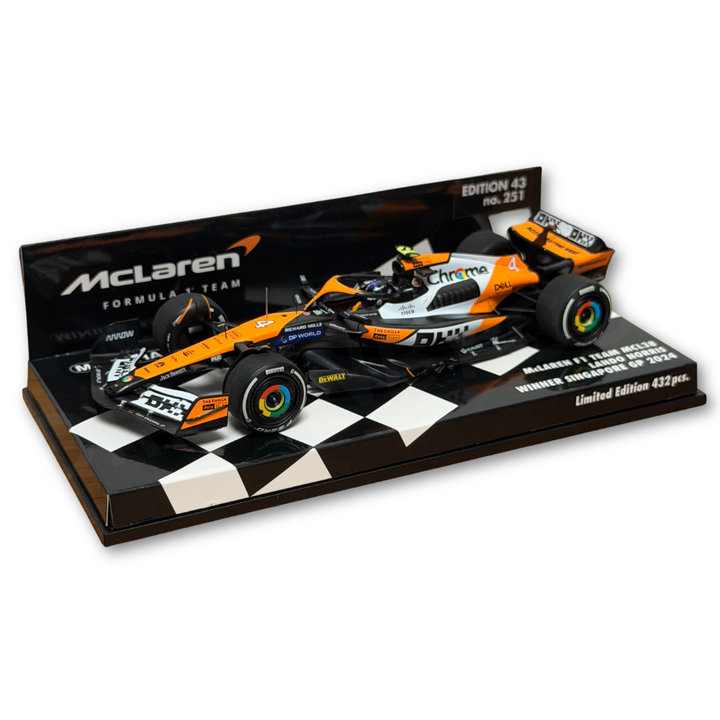 Lando Norris McLaren MCL38 - Singapore GP 2024 Special Livery Model Car - Minichamps