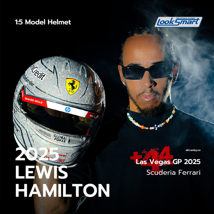 Lewis Hamilton Helmet Las Vegas GP 2025 Scuderia Ferrari F1 Helmet - Looksmart 1:5 Helmet
