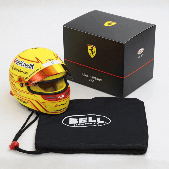 Lewis Hamilton Helmet Season 2025 Scuderia Ferrari - BELL 1:2 Mini Model Helmet