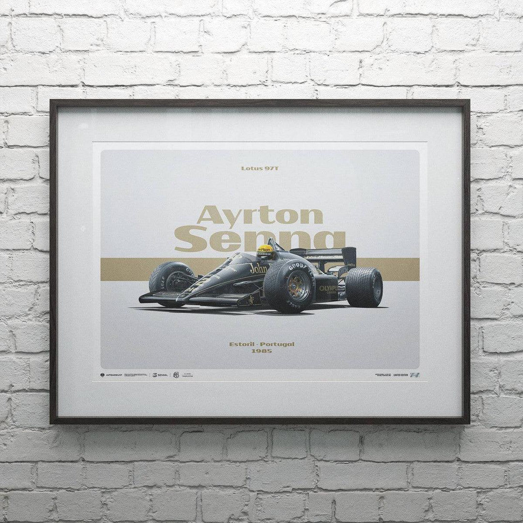 Lotus 97T - Ayrton Senna - Tribute - Estoril - 1985 Poster