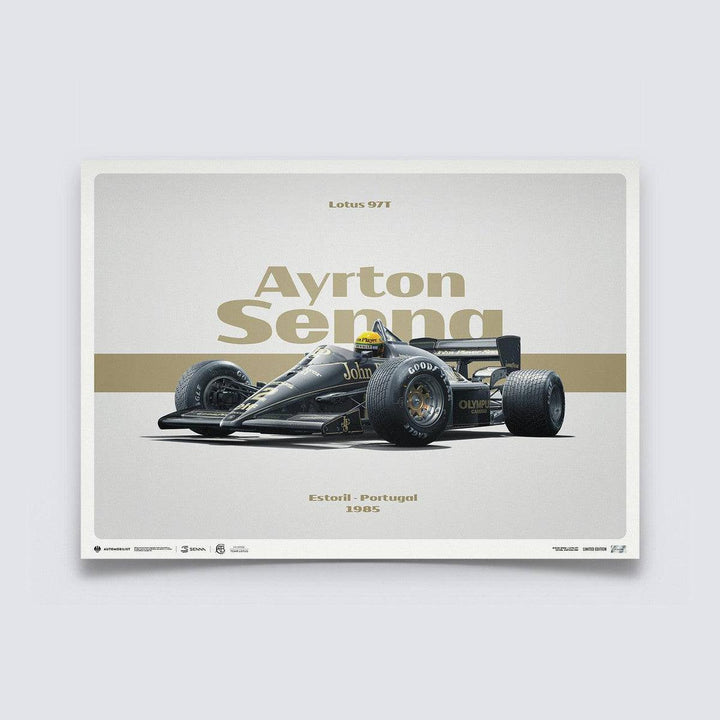 Lotus 97T - Ayrton Senna - Tribute - Estoril - 1985 Poster