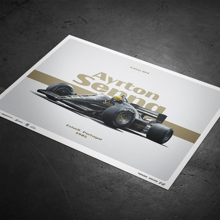 Lotus 97T - Ayrton Senna - Tribute - Estoril - 1985 Poster