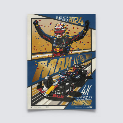 Oracle Red Bull Racing - MAX Verstappen - 2024 F1® World Drivers' Champion | Collector's Edition Poster | Cito